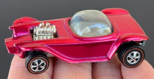 Vintage Hot Wheels Redline 1968 VIBRANT Rose Pink Beatnik Bandit US - BEAUTIFUL!