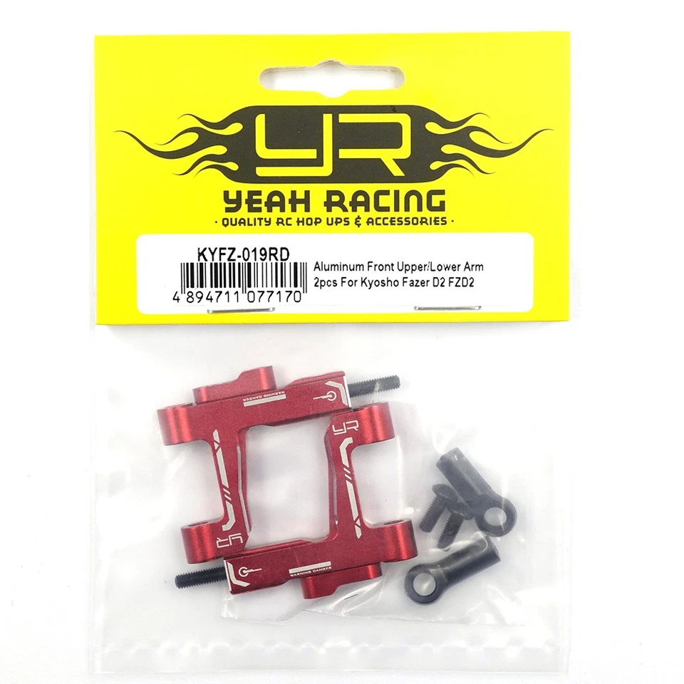 NEW Yeah Racing KYFZ-019RD Aluminum Front Upper/Lower Arm (2) : Kyosho Fazer D2 - Image 4 of 4