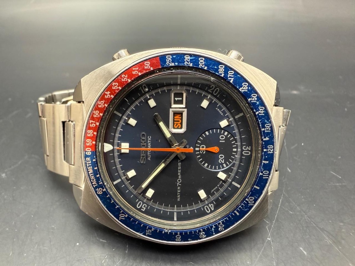 Vintage Sep/1971 Seiko 6139-6005 True Pouge Variant Chronograph
