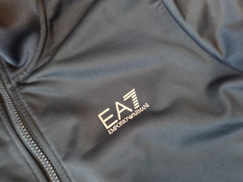 Emporio Armani Ea7 men's full zip black sweatshirt size M - Picture 3 of 8