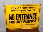 Vintage City Water Supply Property Metal Sign