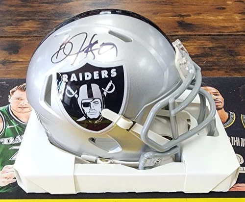 Bo Jackson Signed Raiders Riddell Speed Mini Football Helmet - BAS COA