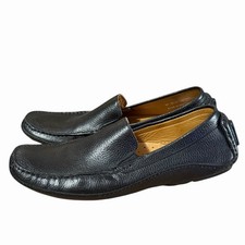 Mercanti Fiorentini Relax Pebbled Leather Driving Loafers Black Men’s Size 11 M