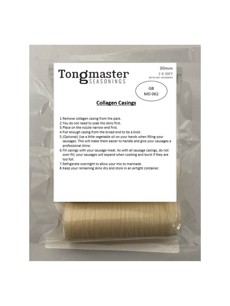 2 x 30mm Collagen Sausage Casings (33ft pack)