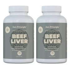 2 Pack (360 Capsules) Ultra-Pure Desiccated Beef Liver, Grass-Fed