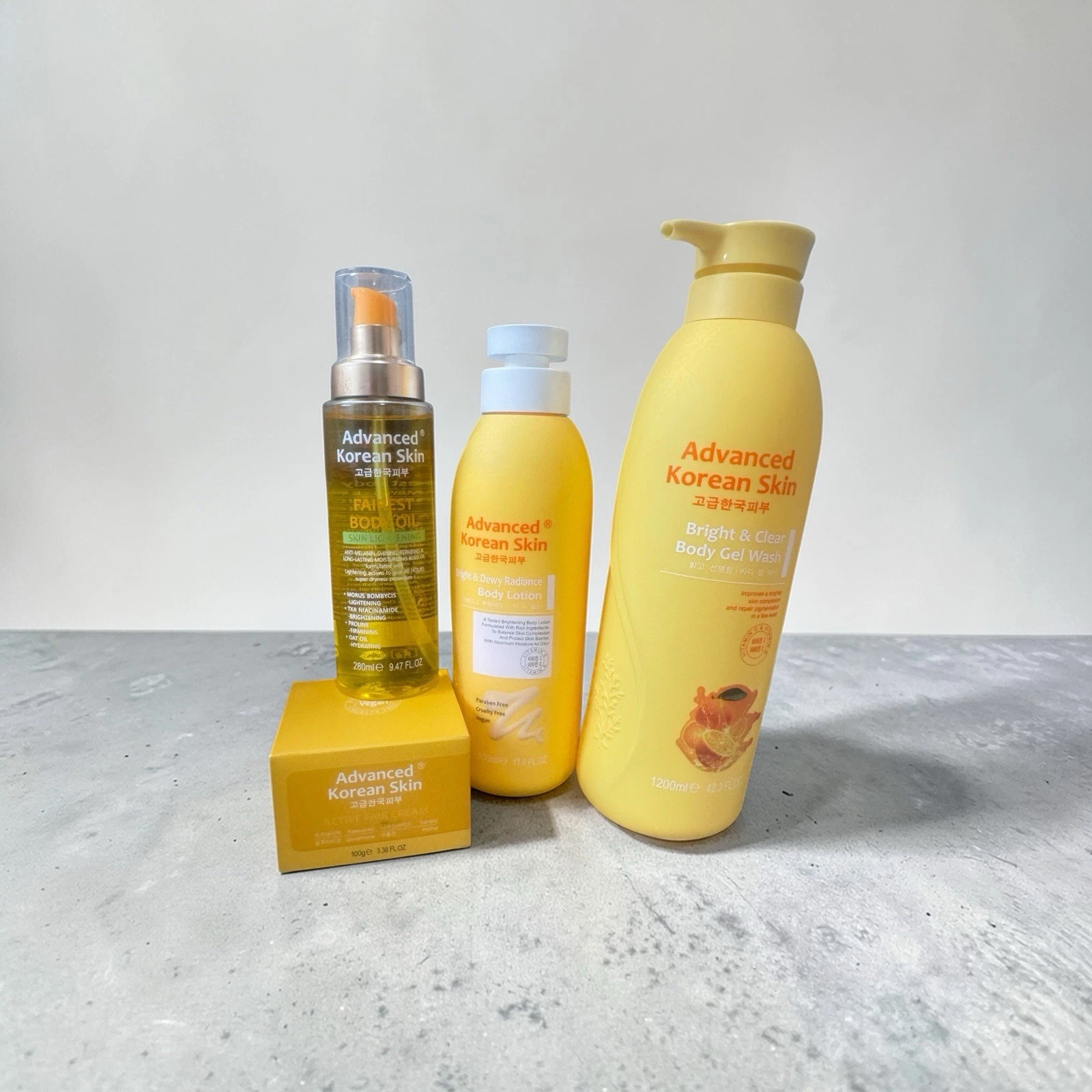 Advanced Korean Skin Papaya Body Wash and Lotion Set 1200ml 500ml