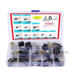 40 escobillas de carbón para motor eléctrico, 10 tamaños diferentes.