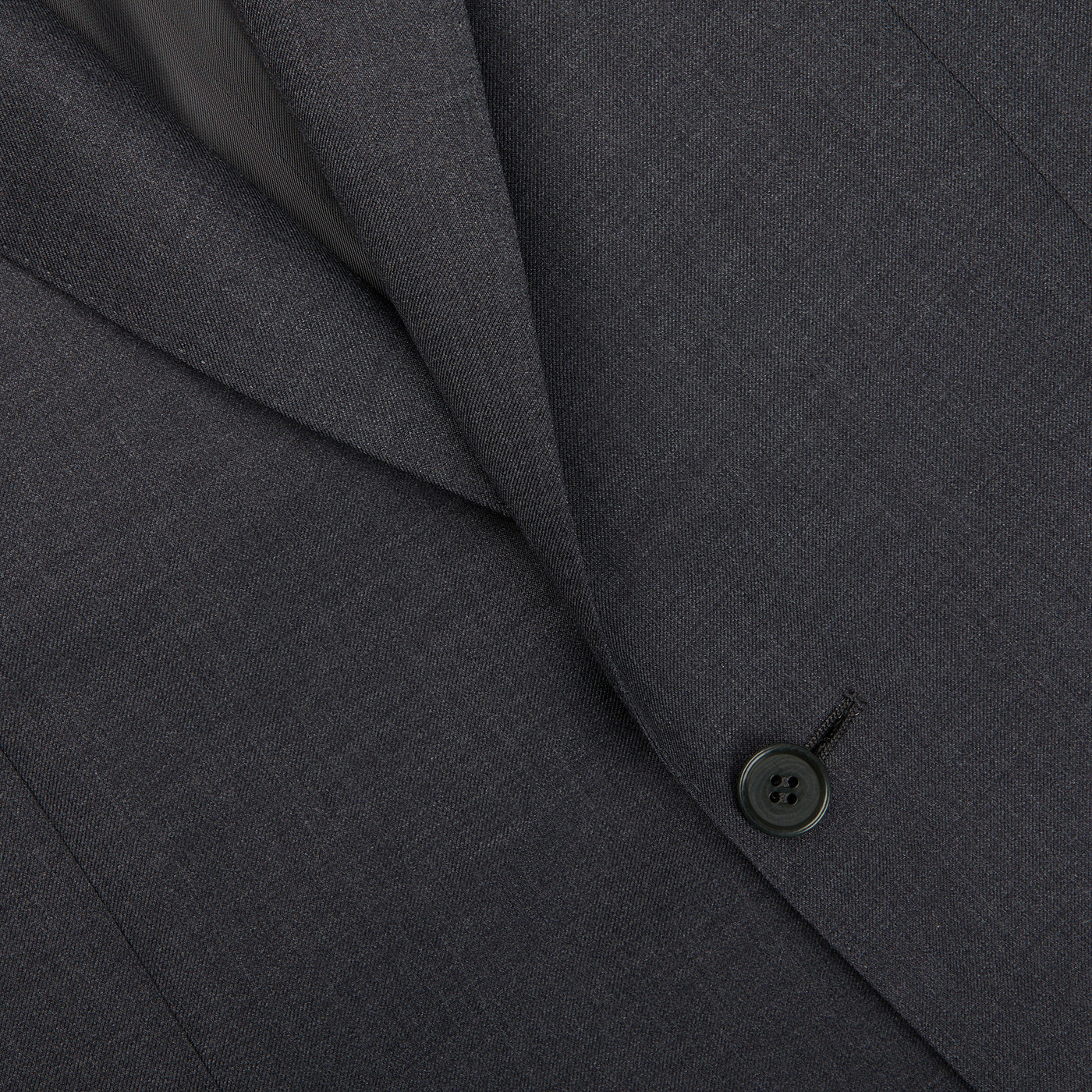 Canali Made In Italy Men's Smart Classic Professional Charcoal Grey Wool Notch L image 2