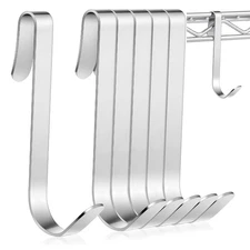 6 PCS 3.6 inch Large J Hook for Wire Shelving Heavy Duty Metal Shelf Hooks