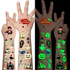 Luminous Halloween Temporary Tattoos Glow In The Dark 360 Pc 20 Sheet