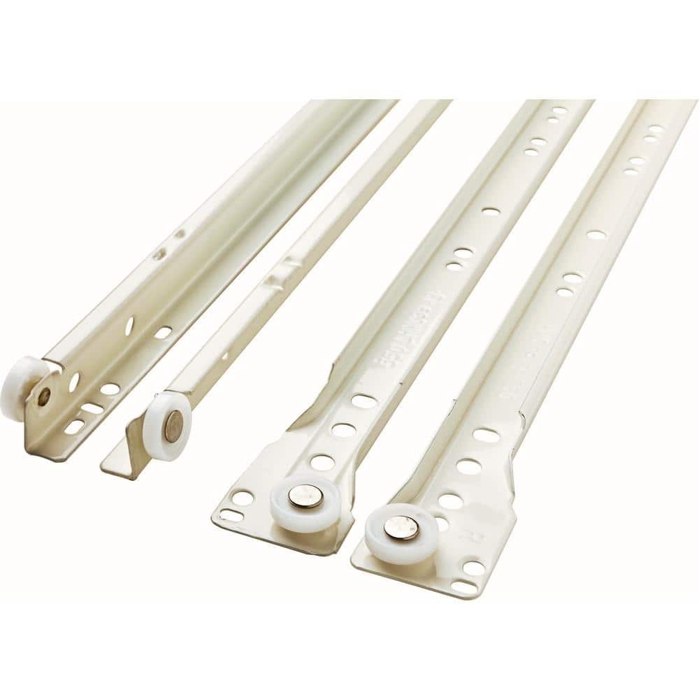 1 Pair 22 In. Self-Closing Bottom Mount Drawer Slide Set (2 