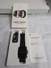 Smart Fitness Watch Track Steps, Sleep, Calls More Unisex Black Band