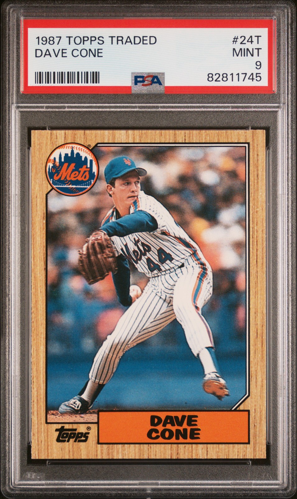 1987 TOPPS TRADED #24T DAVE CONE ROOKIE RC PSA 9