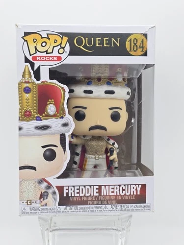Funko Pop Rocks Queen Freddie Mercury as King #184 Vinyl Figure DAMAGED BOX