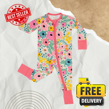  BIG SALE Little Sleepies Secret Garden Zippy Bamboo Zip Sleeper Floral Pajamas