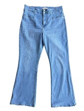 LUCKY BRAND Stevie High-Rise Flare Stretch Denim Jean Sz 16/33 Light Wash