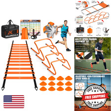 MUROZA Agility Ladder Orange 20ft Speed Training Equipment Set