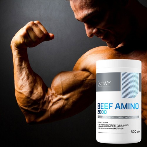 BEEF AMINO - 300 TABLETS – 2000mg - high-quality hydrolyzed beef protein isolate - Picture 5 of 8