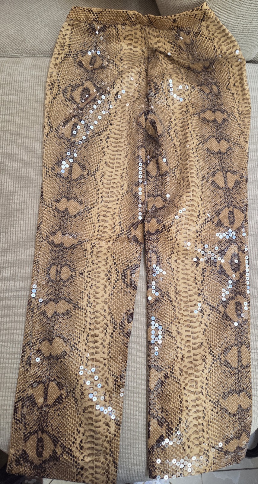 Gorgeous Python Print With Clear Sequins, Bought … - image 2