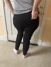 Skinny Ankle Pants Black Size Large Regular Women Mid-Rise NWT MAURICE'S