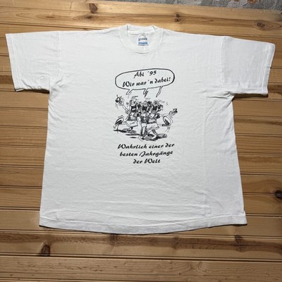 Vintage 1995 Gottfried-Arnold Gymnasium Abi German Graphic T-Shirt USA Size 2XL