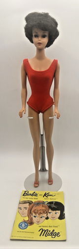 Mattel 60er Jahre Bubble Cut Brunette Midge Barbie #850 komplett *NEUWERTIG*