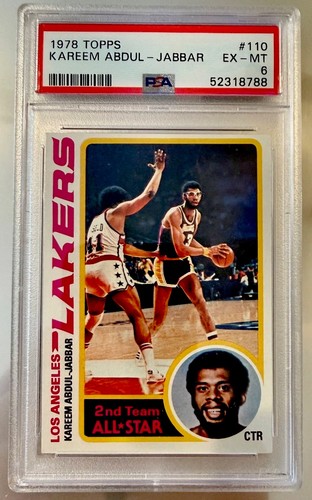 1978 Topps Kareem Abdul-Jabbar #110 PSA 6 EX-MT HOF LAKERS Vintage ‘78 Nice