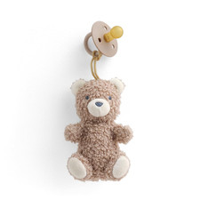 Pacifier Lovey Set Natural Rubber Paci with Stuffed Animal Lovey Detachabl