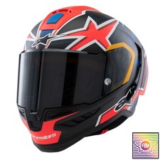 Alpinestars Supertech R10 Motorcycle Helmet - Miller Carbon / Matt Red