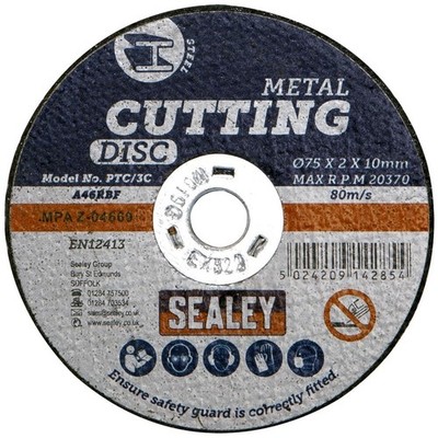 Trennscheibe SEALEY PTC/3 C 75x2mm 10mm für Metall, Schneidscheibe