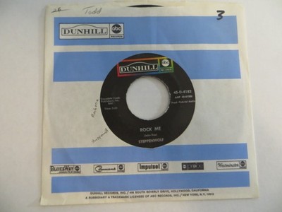 Steppenwolf   Rock Me / Jupiter Child - 1969 ABC/Dunhill 45-D-4182 7'' Single VG+