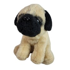 Russ Baby Yomiko Pug Puppy Dog Plush Tan Black 5" Backpack Clip Stuffed Animal