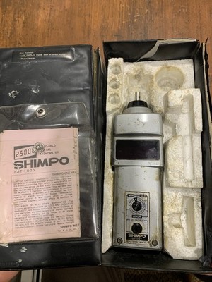 SHIMPO Dt-107a Contact Style Digital Handheld Tachometer LED 6in Wheel