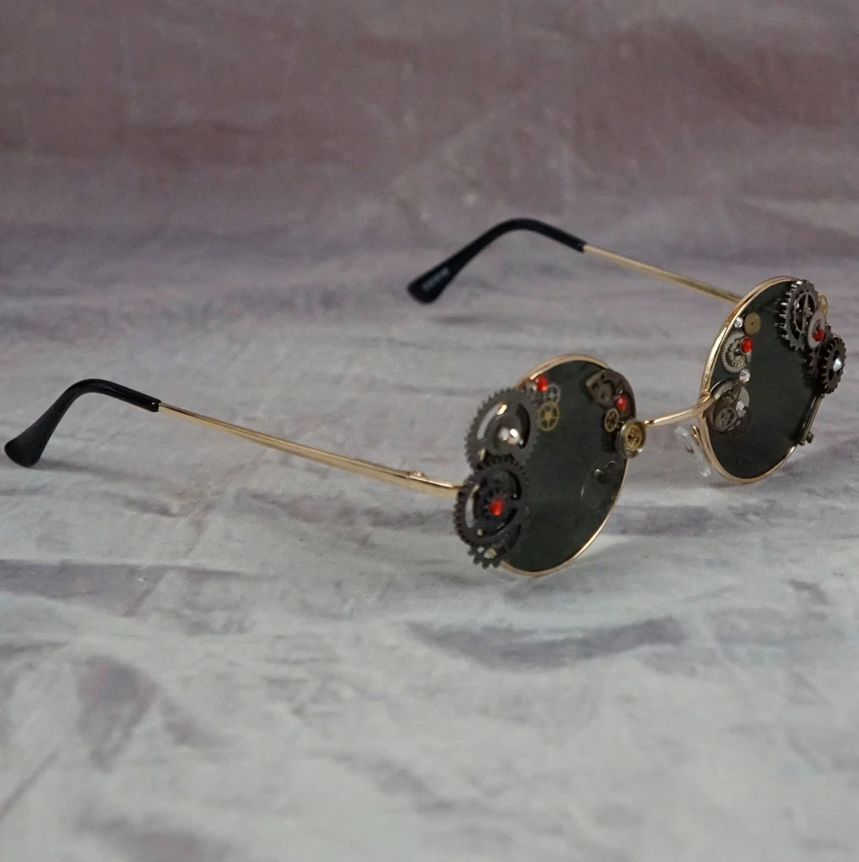Par de Óculos Steampunk, Óculos de Sol, Halloween, Par de Fantasia, Exclusivo, Exclusivo - Imagem 2 de 3