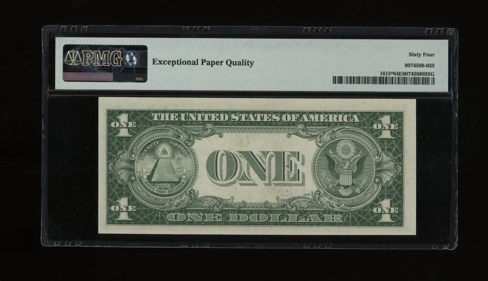 DBR $1 1935-F Silver STAR Fr. 1615* PMG 64 EPQ Serial *04296961G - Image 2 of 2