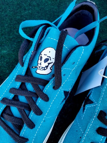 Talla 11 Converse Sean Pablo x One Star Pro Low Paradise - Rapid Teal Nuevo En Caja - Imagen 10 de 16