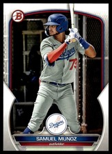 Samuel Munoz 2023 Bowman Prospects #BP80 Los Angeles Dodgers 30651 Baseball Card
