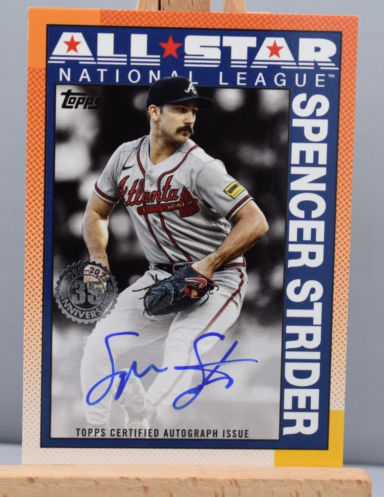 Spencer Strider AUTOGRAPH ALL-STAR ON-CARD 2025 Topps Atlanta Braves 1990 Autos