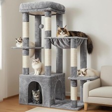 Heybly Heavy Duty Cat Tree Tower Multi-Level Condo w/ Hammock Scratching Posts