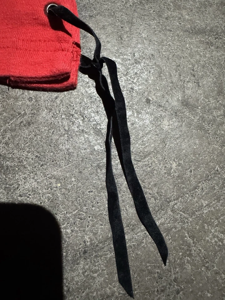 Vintage Y2K 90s Guess Biker Lace Up Grunge Tank Top Red And Black Spell out Logo - Image 3 of 4