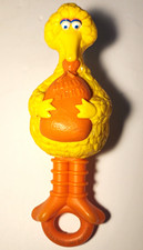 Vintage Sesame Street Big Bird Baby Rattle Toy, Yellow Orange, Unisex