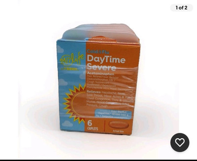 24/7 Life DayTime Severe Cold & Flu (6 Pack, 36 Caplets) - Sealed Box, Exp:11/26