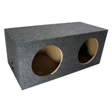 Car Audio Dual 12" Sealed Subwoofer Rear Angle Sub Box Enclosure Speaker Audio