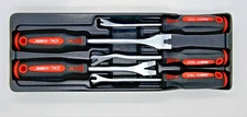 5pc TRIM PANEL REMOVAL TOOL SET TRIM FASTENER U-SQUARE & V-NOTCH DOOR PANEL PRY
