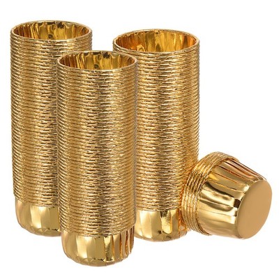 Gold Ton Cupcake Tassen, 150 Stück Aluminiumfolie Standard Kochen Tassen Hochzeit