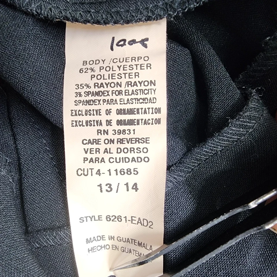 Vintage 90s XOXO Skirt Womens 13/14 Black Flared Hem Mini Girly Preppy Goth - Image 4 of 4