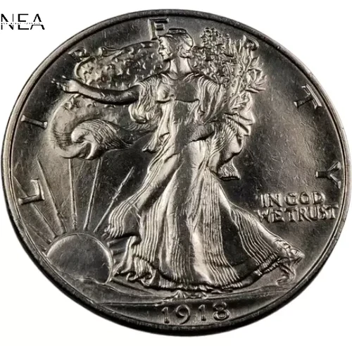 1918-S Walking Liberty Half Dollar ~ Borderline Uncirculated (AU++) ~90% Silver