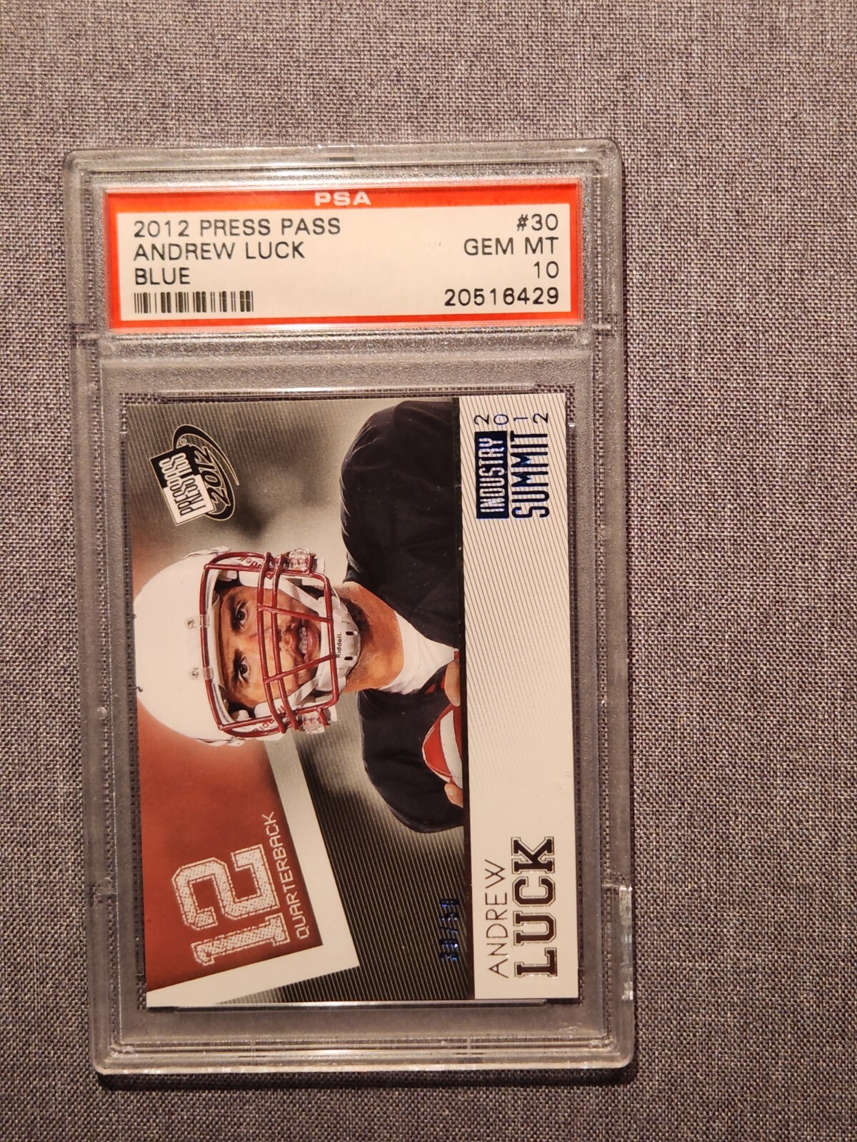 Andrew Luck Press Pass #30 Blue