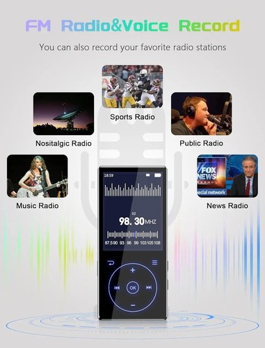 Bluetooth Support 128GB MP4/MP3 Lossless Music Player FM Radio Recorder Sport UK - Picture 17 of 20