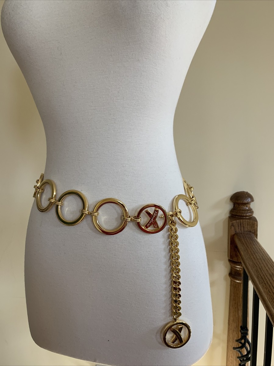 VINTAGE PALOMA PICASSO LOGO AUTHENTIC GOLD PLATED CHAIN BELT